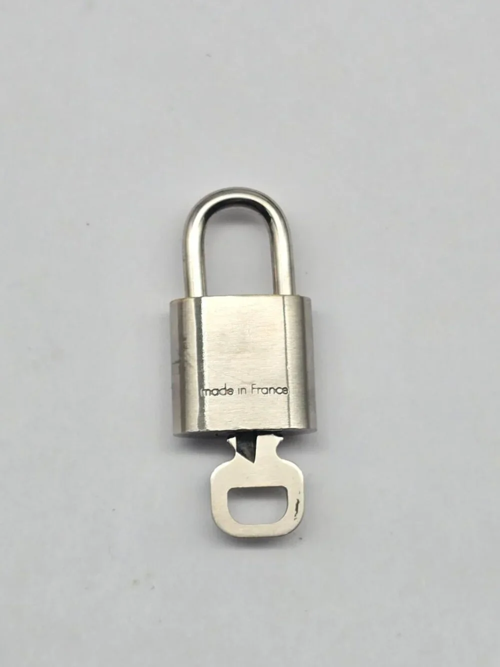 Authentic Louis Vuitton Silver Padlock & Key Set – Made in France #314
